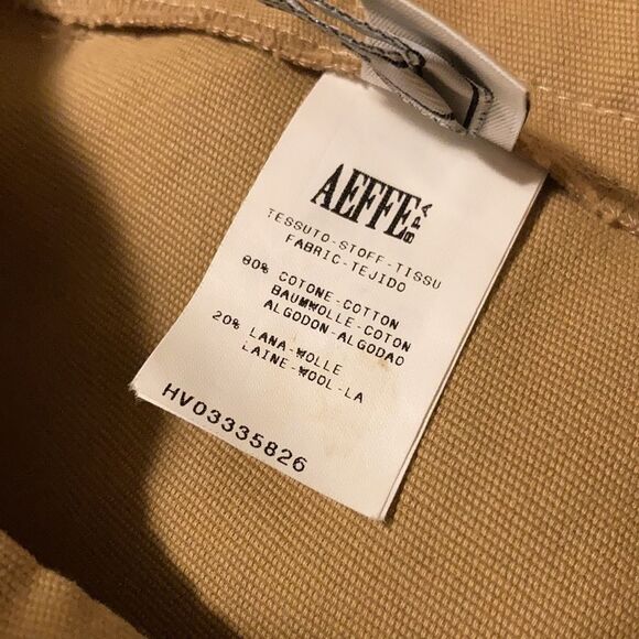 MOSCHINO Cheap and Chic Cotton Wool Blend Wide Leg Dress Pants Trousers Tan - Picture 5 of 9